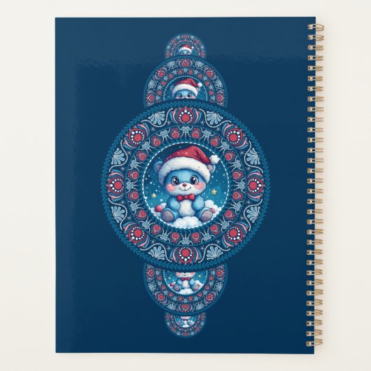 Aangepaste Naam Vakantie Kawaii Beer Siermandala Planner (Achterkant)