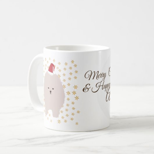 Aangepaste naam Vakantie Mok, Leuke Puppy Koffiemok (Voorkant links)