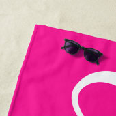 Aangepaste naam vakantie verjaardag gepersonalisee strandlaken (In situ)