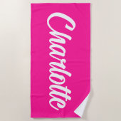 Aangepaste naam vakantie verjaardag gepersonalisee strandlaken (Voorkant)