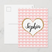 Aangepaste naam Valentijnsdag Feestdagenkaart (Voorkant / Achterkant)