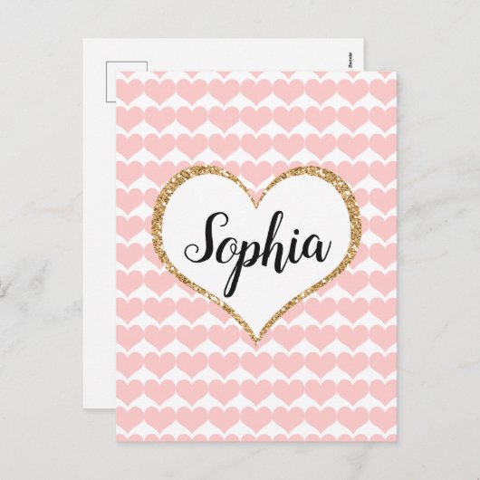 Aangepaste naam Valentijnsdag Feestdagenkaart (Voorkant / Achterkant)