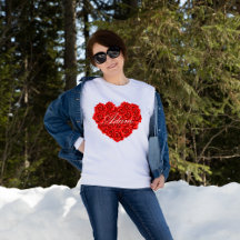 Aangepaste Naam Valentijnsdag Hart-Vormig Roos Lad