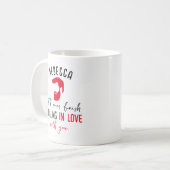 Aangepaste naam Valentijnsdag Koffiemok (Voorkant links)