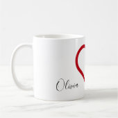 Aangepaste naam Valentijnsdag Love Heart Couples K Koffiemok (Links)