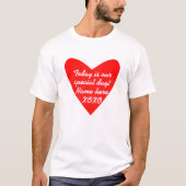 Aangepaste naam Valentijnsdag XO Mannen Basic T-Sh T-shirt (Voorkant)