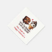 Aangepaste naam Valentijnservetten Grappige voedse Servet (Hoek)