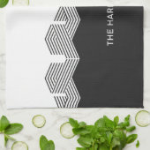 Aangepaste naam van abstract patroonpatroon / teks theedoek (Gevouwen)