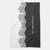 Aangepaste naam van abstract patroonpatroon / teks theedoek (Verticaal)