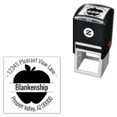 Aangepaste naam van Apple Artwork Circular Adres Zelfinktende Stempel (In situ)