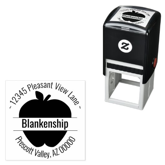 Aangepaste naam van Apple Artwork Circular Adres Zelfinktende Stempel (In situ)