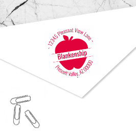 Aangepaste naam van Apple Artwork Circular Adres Zelfinktende Stempel