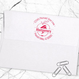 Aangepaste naam van Apple Artwork Circular Adres Zelfinktende Stempel