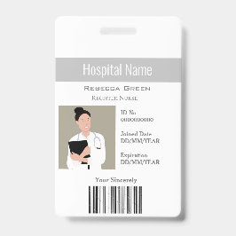 Aangepaste naam van barcode-ID voor werknemersfoto Badge