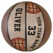 Aangepaste naam van Basketball Player-team Basketbal (Verticaal)