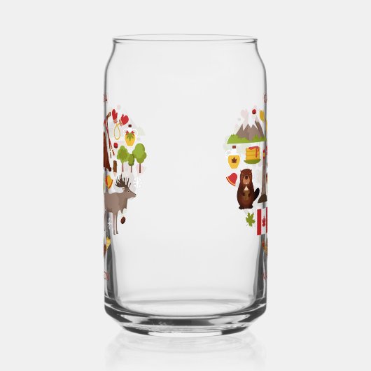 Aangepaste naam van Canadian Love Blikvorm Glas (Rechts)