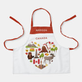 Aangepaste naam van Canadian Love Schort (Voorkant)