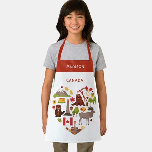 Aangepaste naam van Canadian Love Schort (Insitu)