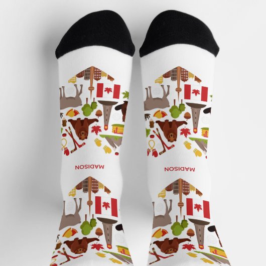 Aangepaste naam van Canadian Love Sokken (Top)