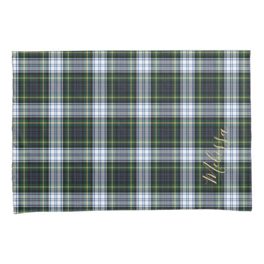 Aangepaste naam van Clan Gordon Tartan Kussensloop (Voorkant-Rechts)