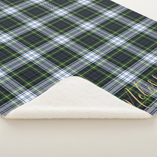 Aangepaste naam van Clan Gordon Tartan Sherpa Deken (3/4)