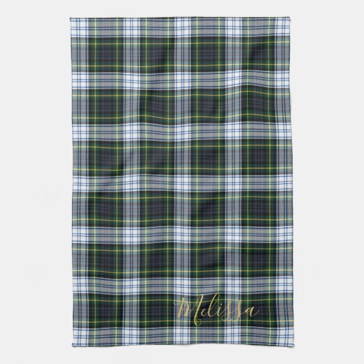 Aangepaste naam van Clan Gordon Tartan Theedoek (Verticaal)