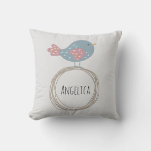 Aangepaste naam van Cute Bird Kussen