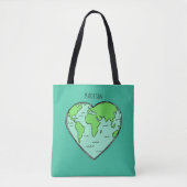 Aangepaste naam van de Aarde-liefde en kleurentass Tote Bag (Voorkant)