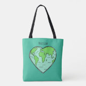 Aangepaste naam van de Aarde-liefde en kleurentass Tote Bag (Achterkant)