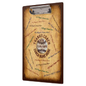 Aangepaste naam van de Baseball Coach Clipboard Pl Klembord (Links)