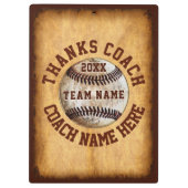 Aangepaste naam van de Baseball Coach Clipboard Pl Klembord (Achterkant)
