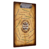 Aangepaste naam van de Baseball Coach Clipboard Pl Klembord (Rechts)