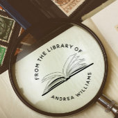 Aangepaste naam van de bibliotheek van Modern | Ro Rubberstempel
