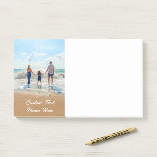 Aangepaste naam van de fototekst post-it® notes (Op bureau)