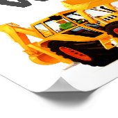 Aangepaste naam van de jongen en 3e verjaardag Gro Poster (Hoek)