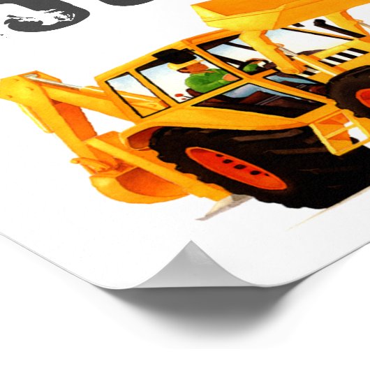 Aangepaste naam van de jongen en vijfde vrachtwage poster (Hoek)