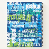 Aangepaste naam van de jongen notitieboek (Achterkant)