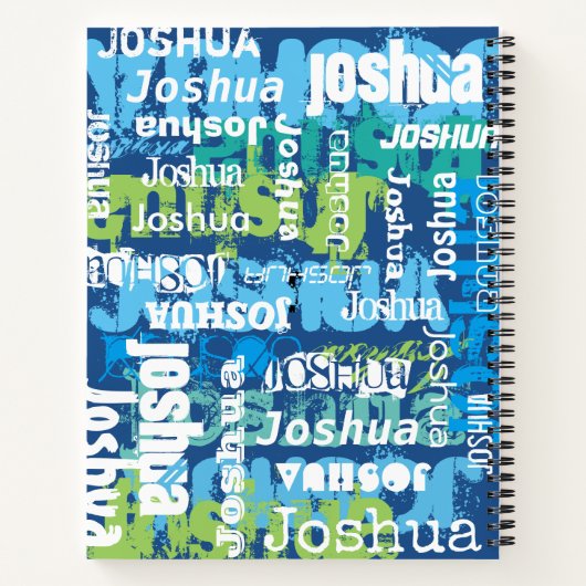 Aangepaste naam van de jongen notitieboek (Achterkant)