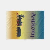 Aangepaste naam van de jongen Reeks Vlieg Fleece Deken (Voorkant (Horizontaal))