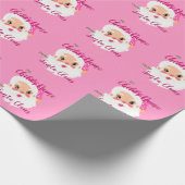 Aangepaste naam van de kerstman Kinder kerstcadeau Cadeaupapier (Hoek)