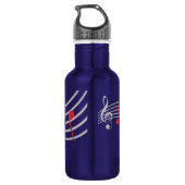 Aangepaste naam van de leraar Muziek Rainbow Notes Waterfles (Achterkant)