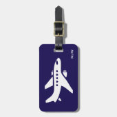 Aangepaste naam van de reis van het Monogram vlieg Bagagelabel (Voorkant verticaal)