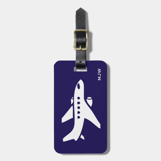 Aangepaste naam van de reis van het Monogram vlieg Bagagelabel (Voorkant verticaal)