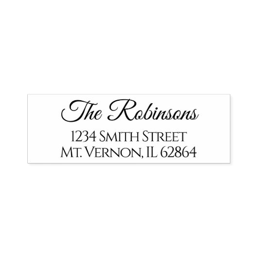 Aangepaste naam van de Script-familie Retouradres Zelfinktende Stempel (Design)