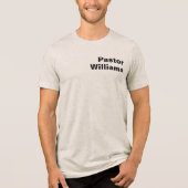 Aangepaste naam van de voorganger Tri-Blend shirt (Voorkant)
