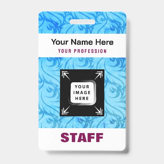 Aangepaste Naam van de werknemer Business Logo Per Badge (Voorzijde)
