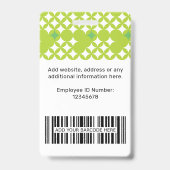 Aangepaste Naam van de werknemer Business Logo Per Badge (Achterkant)