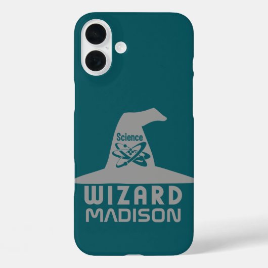 Aangepaste naam van de wetenschappelijke wizard en Case-Mate iPhone case (Achterkant)