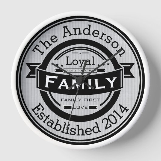 Aangepaste naam van familie Retro-Logo stijl (Voorkant)