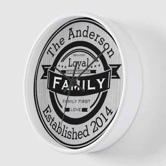 Aangepaste naam van familie Retro-Logo stijl (Hoek)